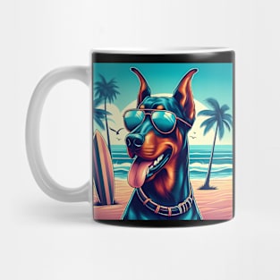 Funny Doberman with Sunglasses Mug